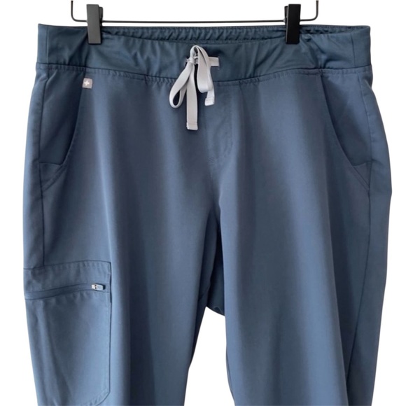 FIGS High Waisted Zamora Jogger Scrub Pants Dark Harbor M Petite W22SW2012P - Picture 10 of 13